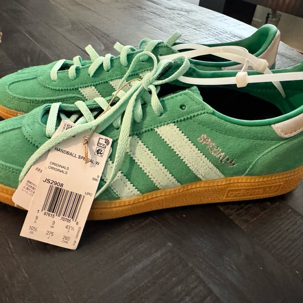 Adidas Handball Spezial Mint Green with Mustard Soles